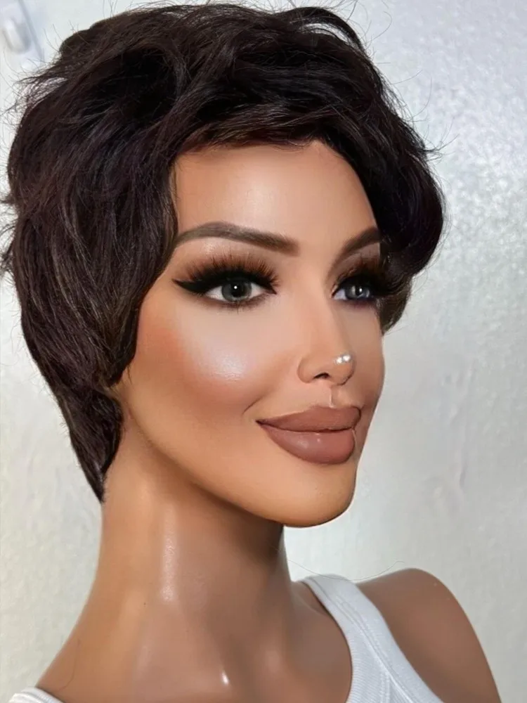 Вьющийся шоколадно-коричневый парик с стрижкой пикси | Коричневая стрижка пикси ShortBlend
Вьющийся шоколадно-коричневый парик с стрижкой пикси | Коричневая стрижка пикси ShortBlend