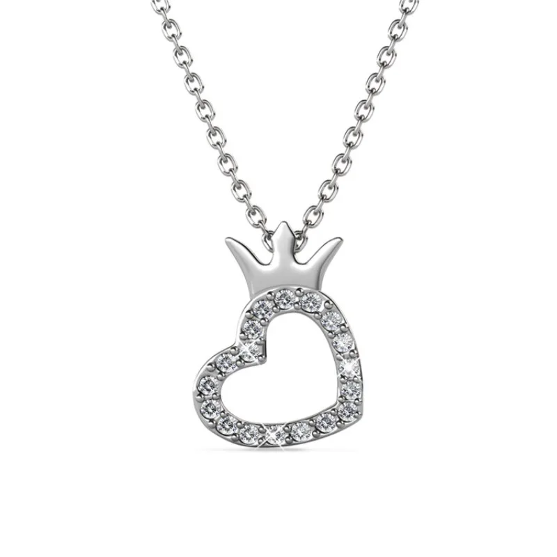 Daisini Ожерелье с подвеской в форме сердца для женщин, цепочка на ключицы, белое золото 18 карат, ювелирные изделия, подарок на день Святого Валентина
Daisini Ожерелье с подвеской в форме сердца для женщин, цепочка на ключицы, белое золото 18 карат, ювелирные изделия, подарок на день Святого Валентина