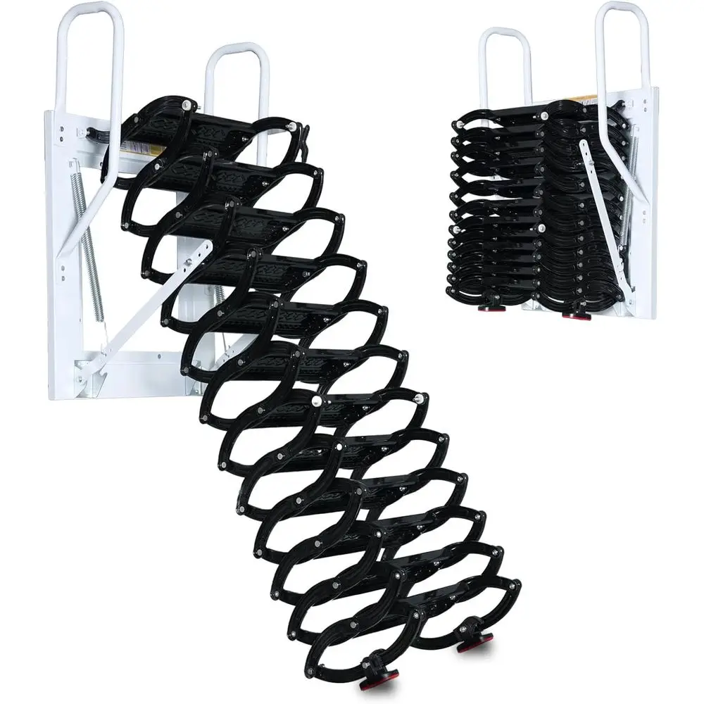 12-Step Telescoping Attic Ladder - Portable Pull-Down Stairs for Lofts and Garages (Black)
12-Step Telescoping Attic Ladder - Portable Pull-Down Stairs for Lofts and Garages (Black)