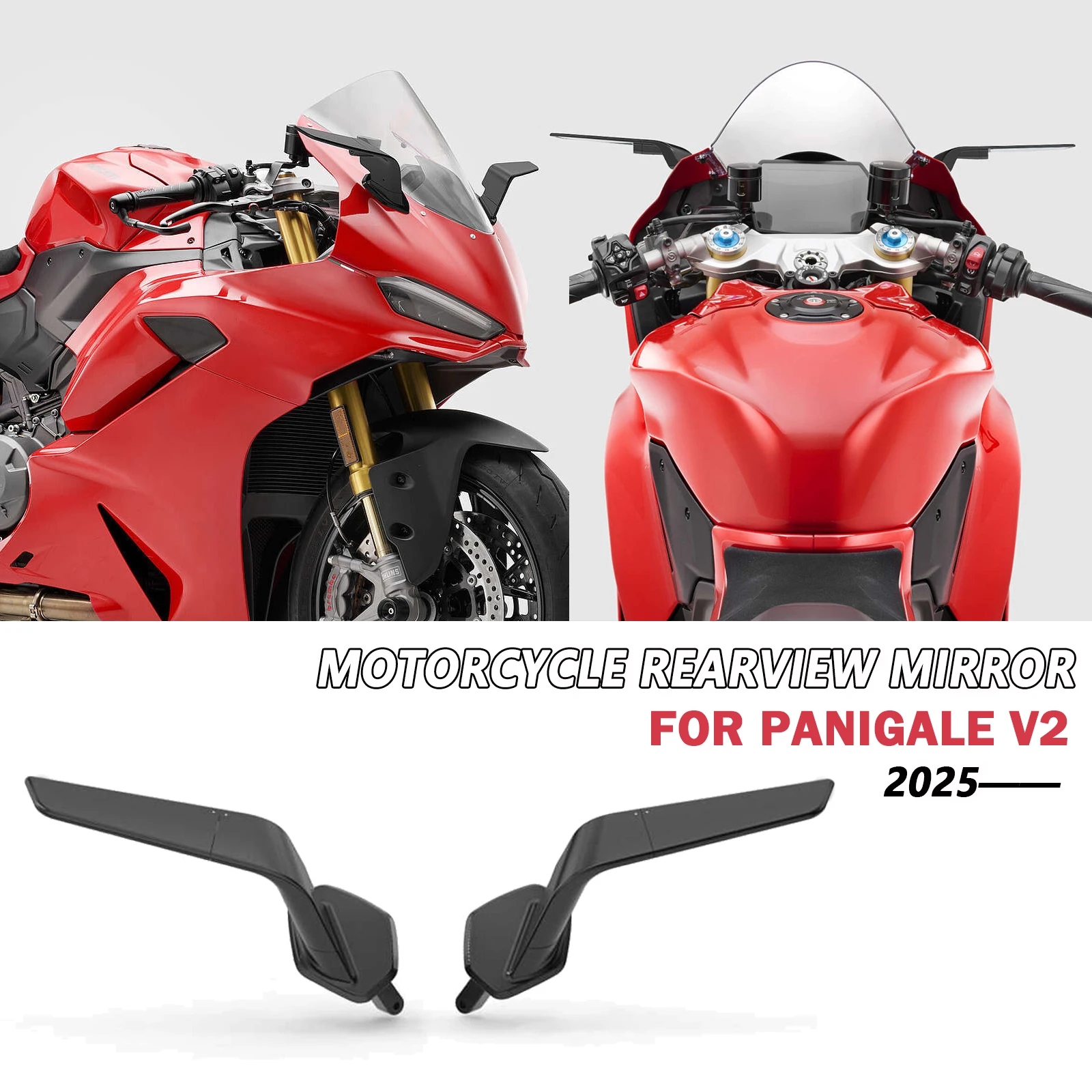 Motorcycle Stealth Sport Winglet Mirror Kits Rearview Mirror For Ducati Panigale V2 2025 Adjustable Rear Stealth Mirrors
Motorcycle Stealth Sport Winglet Mirror Kits Rearview Mirror For Ducati Panigale V2 2025 Adjustable Rear Stealth Mirrors