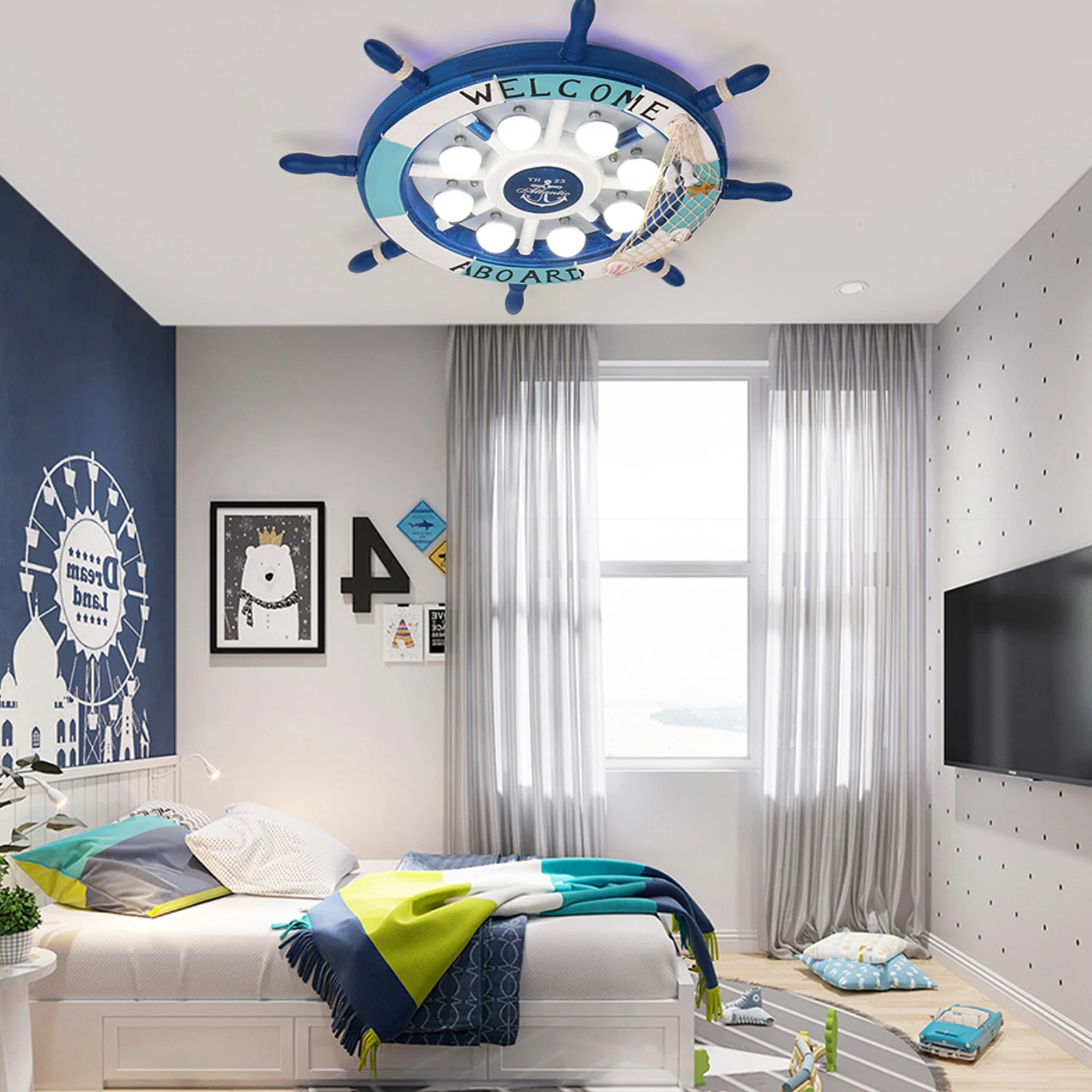 Modern Blue Ship Rudder Shape Ceiling Light Lamp Fixture Kid's Room Flush Mount Boat Rudder Ceiling Light Modern Led Ceiling
Modern Blue Ship Rudder Shape Ceiling Light Lamp Fixture Kid's Room Flush Mount Boat Rudder Ceiling Light Modern Led Ceiling