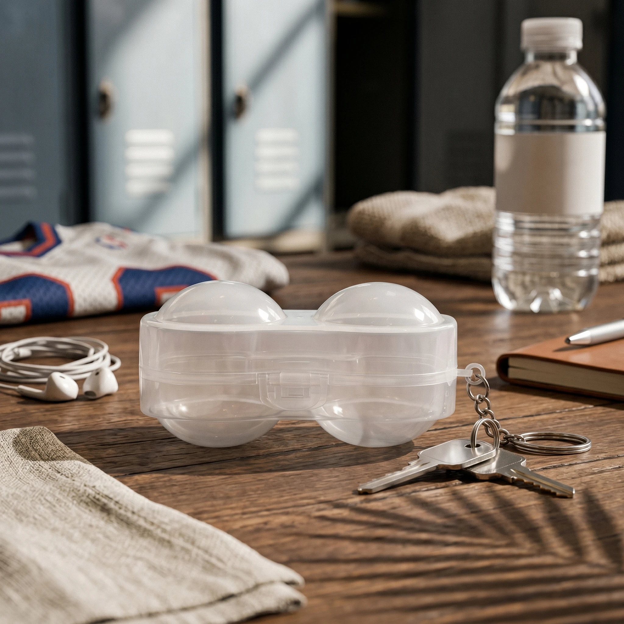 Table Tennis Ball Box Protective Table Tennis Ball Box Table Tennis Case Clear Sports Accessory Keychain for Training
