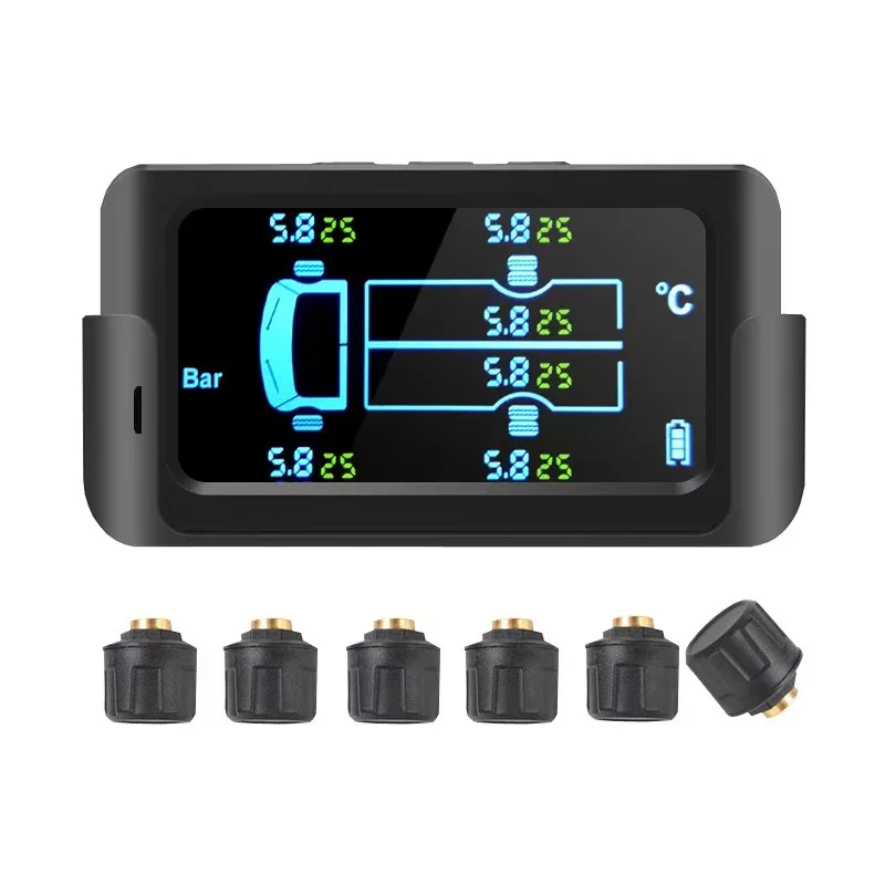 Solar & USB charging Smart Car TPMS Tire Pressure Monitoring System Digital LCD Display for 4-wheels or 6-wheels RV/Light truck
Solar & USB charging Smart Car TPMS Tire Pressure Monitoring System Digital LCD Display for 4-wheels or 6-wheels RV/Light truck