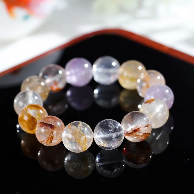 Self Designed Nine Purple Fire Hand String DIY White Crystal Yellow Red Gum Flower Round Bead Bracelet Lucky
Self Designed Nine Purple Fire Hand String DIY White Crystal Yellow Red Gum Flower Round Bead Bracelet Lucky