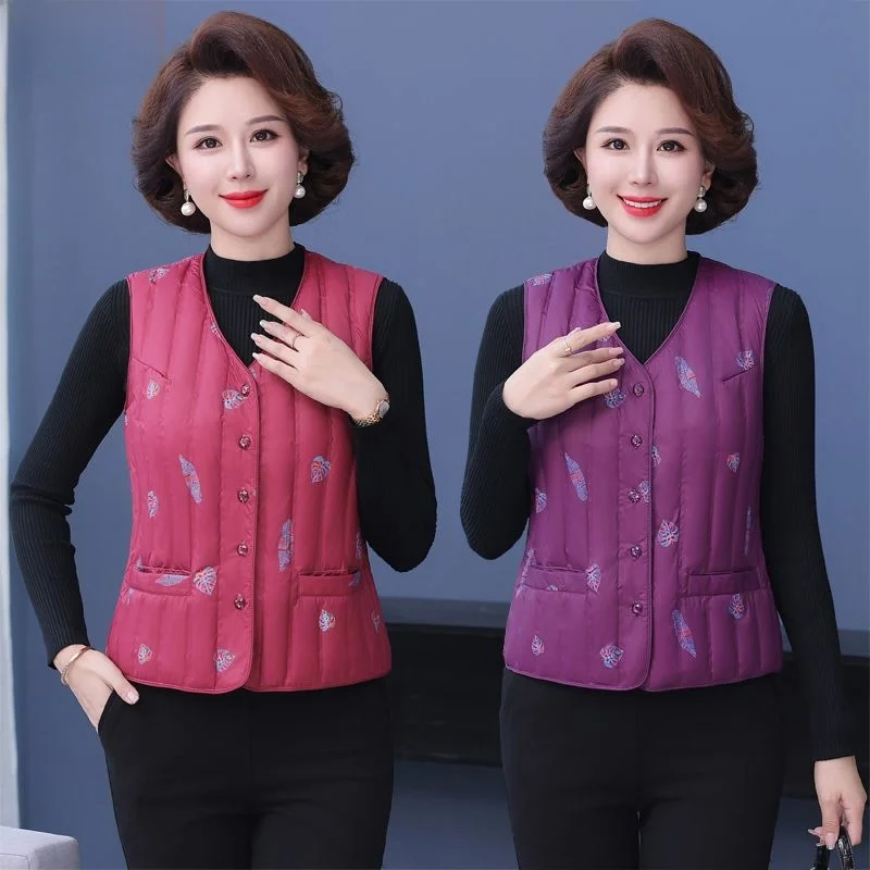 Sli Lightweight down Vest Women's New Model Inner Wear for Middle-Aged Mothers plus Size High End Faionable Jaet
Sli Lightweight down Vest Women's New Model Inner Wear for Middle-Aged Mothers plus Size High End Faionable Jaet