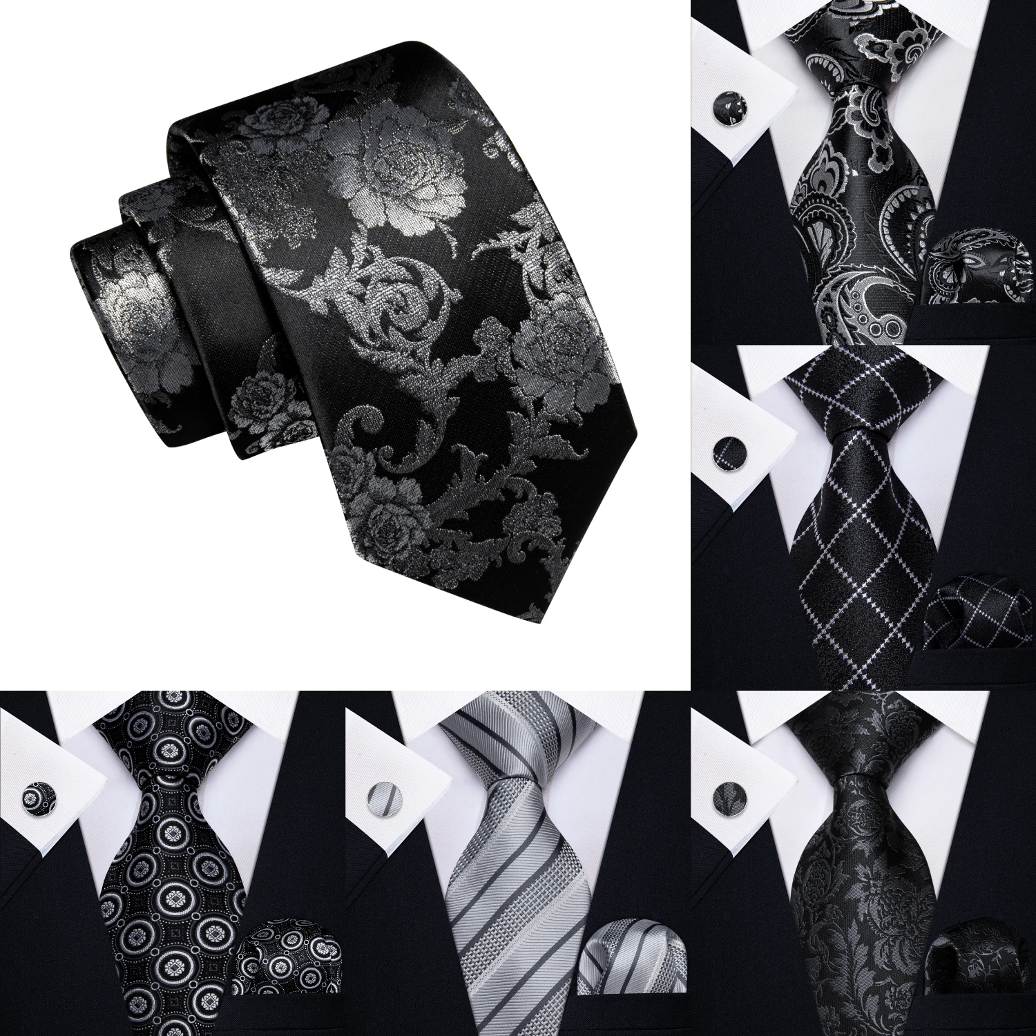Men Black White Grey Ties Striped Paisley Floral Wedding Party Formal Necktie Handkerchief Cufflinks Gift Dropship
Men Black White Grey Ties Striped Paisley Floral Wedding Party Formal Necktie Handkerchief Cufflinks Gift Dropship