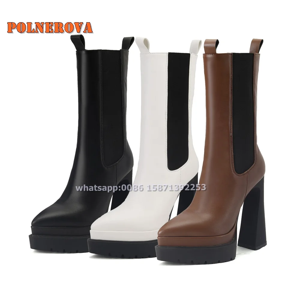 Platform Patchwork Slip On Ankle Boots for Women Pointed Toe Height Increasing Color-Blocked Sleek Modern Boot 2024 Autumn Trend
Platform Patchwork Slip On Ankle Boots for Women Pointed Toe Height Increasing Color-Blocked Sleek Modern Boot 2024 Autumn Trend