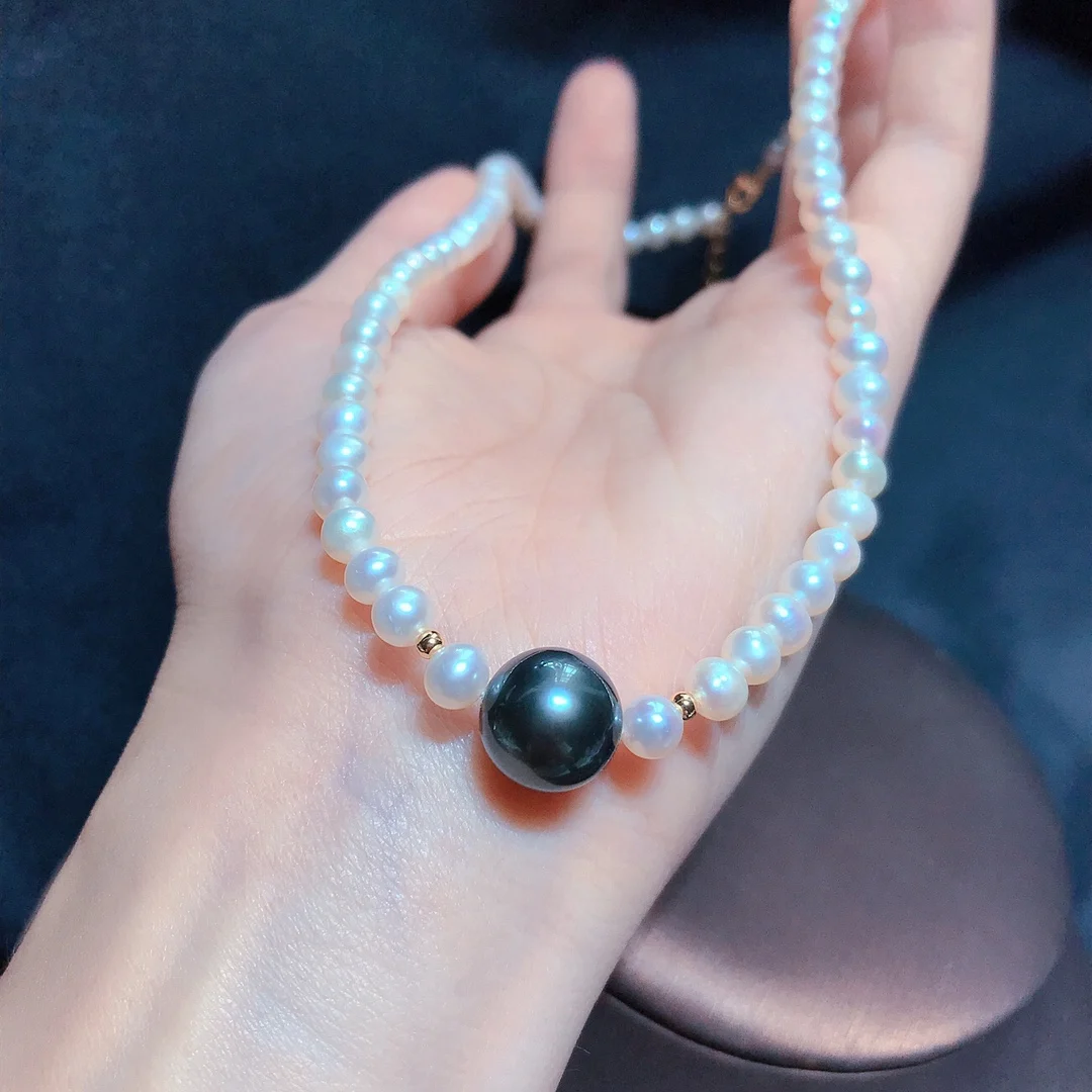 Hot 11-12mm Natural Tahiti Pearl Necklace 5-6mm Freshwater Pearl Necklace For Party
Hot 11-12mm Natural Tahiti Pearl Necklace 5-6mm Freshwater Pearl Necklace For Party