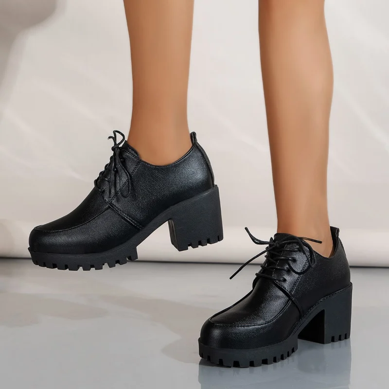 Women's Shoes 2023 New Thick High-heeled Shoes Women's Lace Up Casual Women's Shoes Spring Anti-skid Thick Soled Work Shoes
Women's Shoes 2023 New Thick High-heeled Shoes Women's Lace Up Casual Women's Shoes Spring Anti-skid Thick Soled Work Shoes