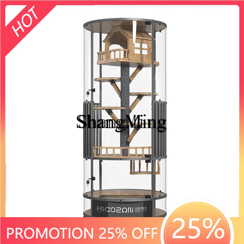 ZYY household high value with toilet cage household oversized room panoramic glass cat villa solid wood luxury cat nest
ZYY household high value with toilet cage household oversized room panoramic glass cat villa solid wood luxury cat nest