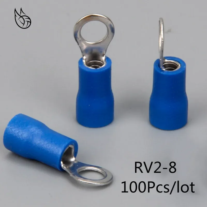RV2-8 Blue Ring insulated terminal Cable Wire Connector 100PCS/Pack suit 1.5-2.5mm cable Electrical Crimp Terminal RV2.5-8 RV
RV2-8 Blue Ring insulated terminal Cable Wire Connector 100PCS/Pack suit 1.5-2.5mm cable Electrical Crimp Terminal RV2.5-8 RV