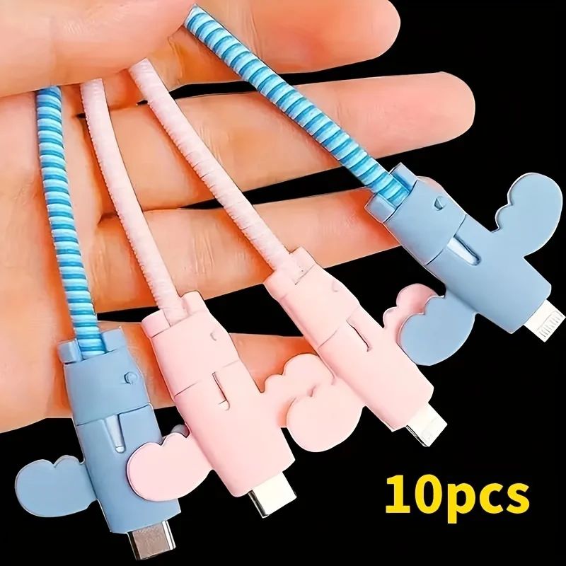 10 pcs Cute Little Angel Silicone Data Cable Protective Case Mobile Phone Charging Cable Anti-breaking Protective Case
10 pcs Cute Little Angel Silicone Data Cable Protective Case Mobile Phone Charging Cable Anti-breaking Protective Case
