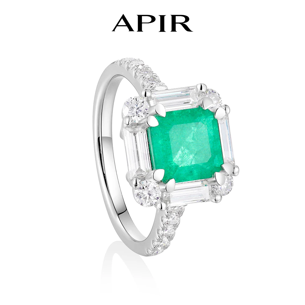 APIR Asscher Cut 7*7mm Synthetic Emerald Ring for Women D VVS1 Moissanite Halo Rings Luxury Wedding Bridal Promise Fine Jewelry
APIR Asscher Cut 7*7mm Synthetic Emerald Ring for Women D VVS1 Moissanite Halo Rings Luxury Wedding Bridal Promise Fine Jewelry