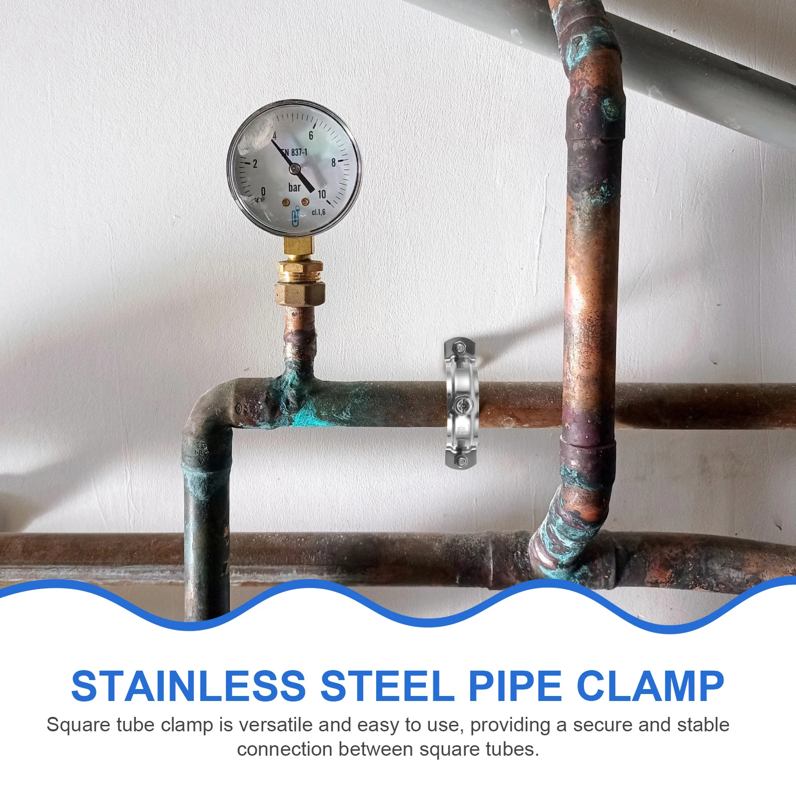 4pcs Stainless Steel Tube Clamps Heavy Duty Water Pipe Brackets Leak Proof Fence Mounting Clips Garden Hose Connectors
4pcs Stainless Steel Tube Clamps Heavy Duty Water Pipe Brackets Leak Proof Fence Mounting Clips Garden Hose Connectors