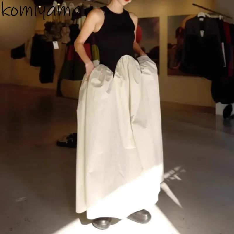 Japan Elegant Tank Dresses Hit Color Spliced Vestidos High Waist A-line Dress O-Neck Ropa Mujer Summer 2025 New Vestido
Japan Elegant Tank Dresses Hit Color Spliced Vestidos High Waist A-line Dress O-Neck Ropa Mujer Summer 2025 New Vestido