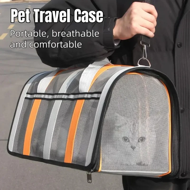 Lightweight Foldable Pet Carrier with Zipper Breathable Mesh,Anti-Spill Design for Small Cats&Dogs,For Travel&Wear Resistant
Lightweight Foldable Pet Carrier with Zipper Breathable Mesh,Anti-Spill Design for Small Cats&Dogs,For Travel&Wear Resistant