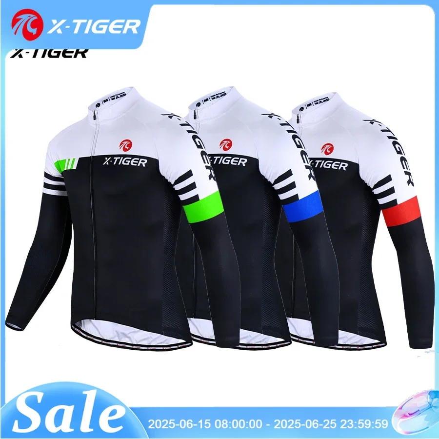 X-TIGER Cycling Jersey Long Sleeve High Quality MTB Bicycle Cycling Clothing Mountain Bike Sportswear Full Zipper Biking Shirt
X-TIGER Cycling Jersey Long Sleeve High Quality MTB Bicycle Cycling Clothing Mountain Bike Sportswear Full Zipper Biking Shirt