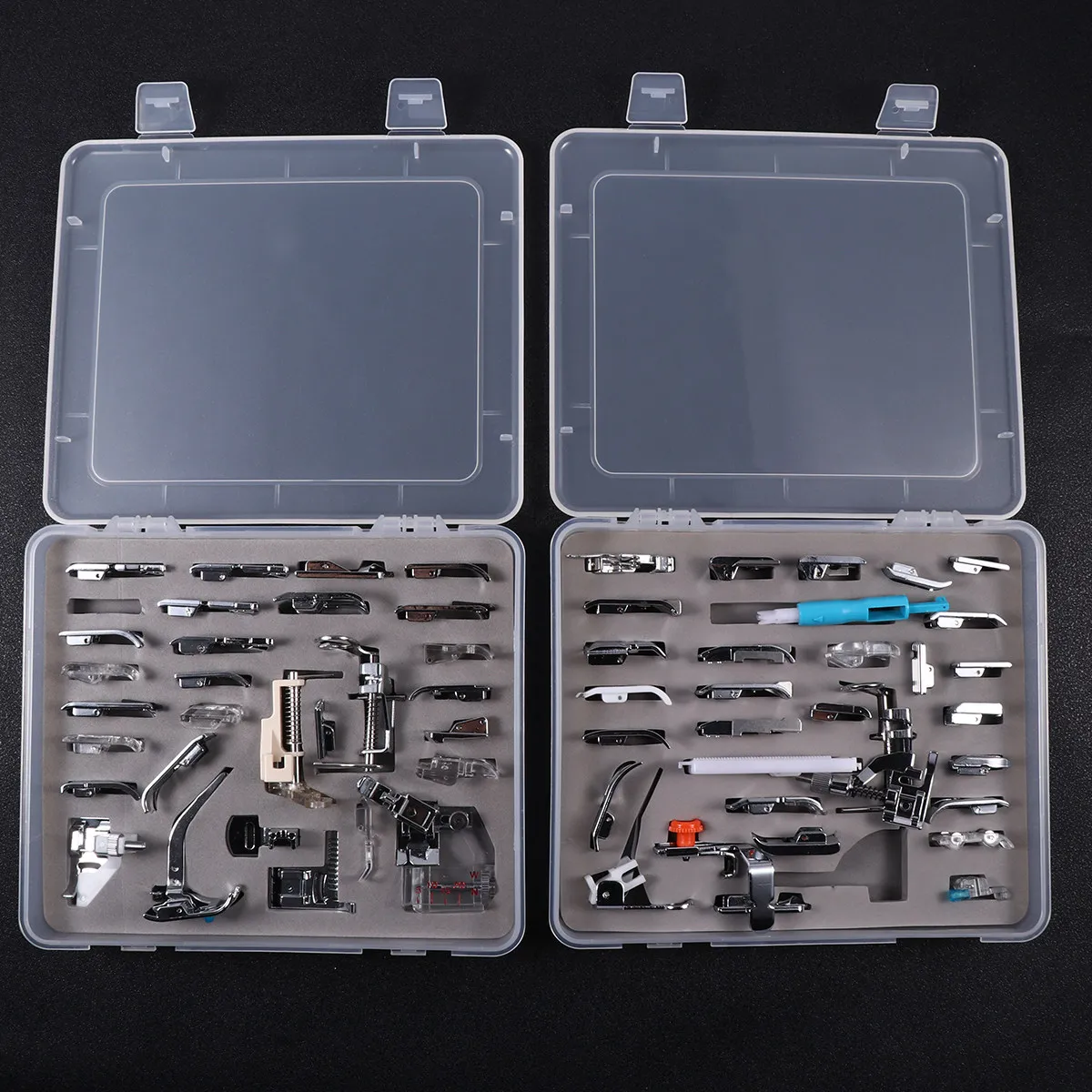 Набор из 1 комплекта роликовых прижимных лапок для швейных машин, совместимый с бытовыми и промышленными мини-машинами, из прочного сплава
Набор из 1 комплекта роликовых прижимных лапок для швейных машин, совместимый с бытовыми и промышленными мини-машинами, из прочного сплава