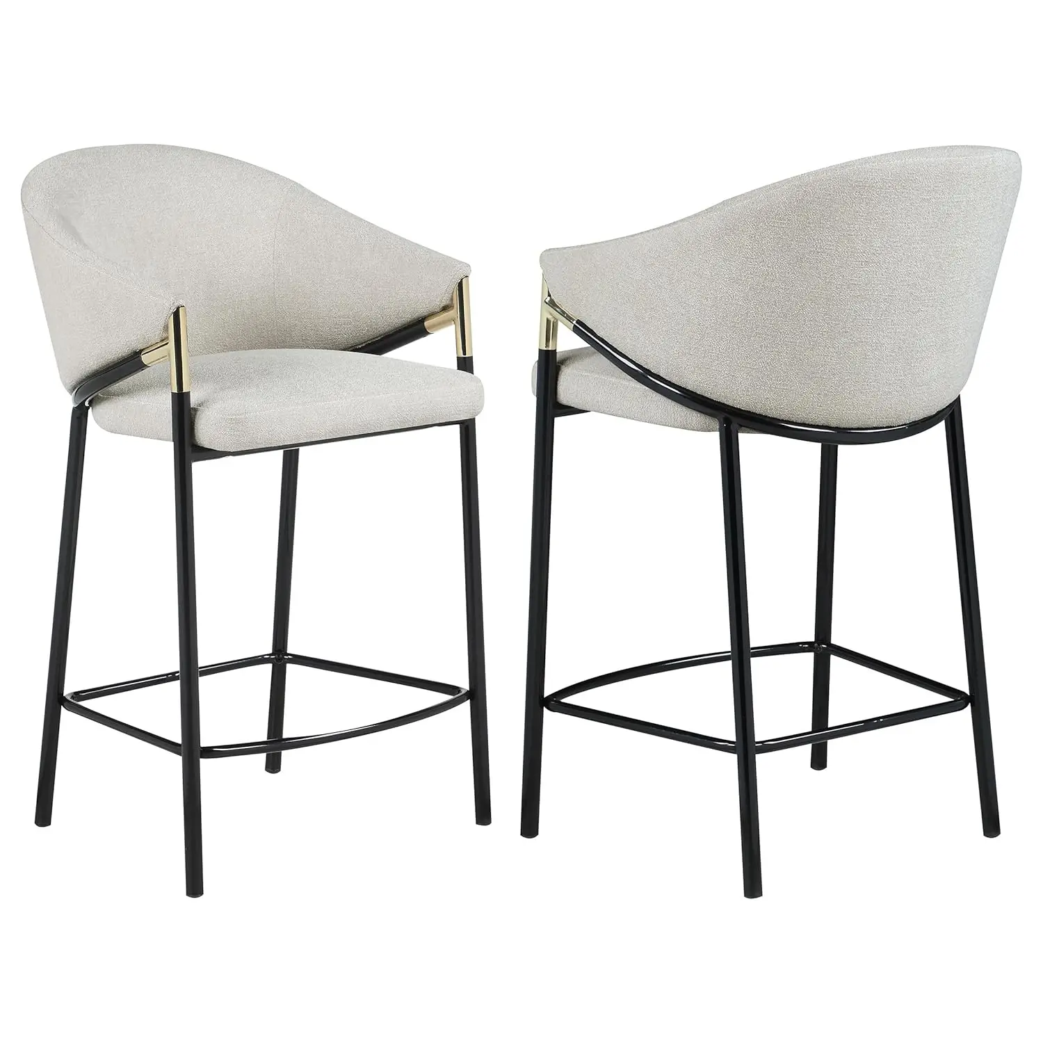 Набор из 2-х барных стульев, бежевый барный стул с тканевой обивкой, прочный металлический каркас
Набор из 2-х барных стульев, бежевый барный стул с тканевой обивкой, прочный металлический каркас