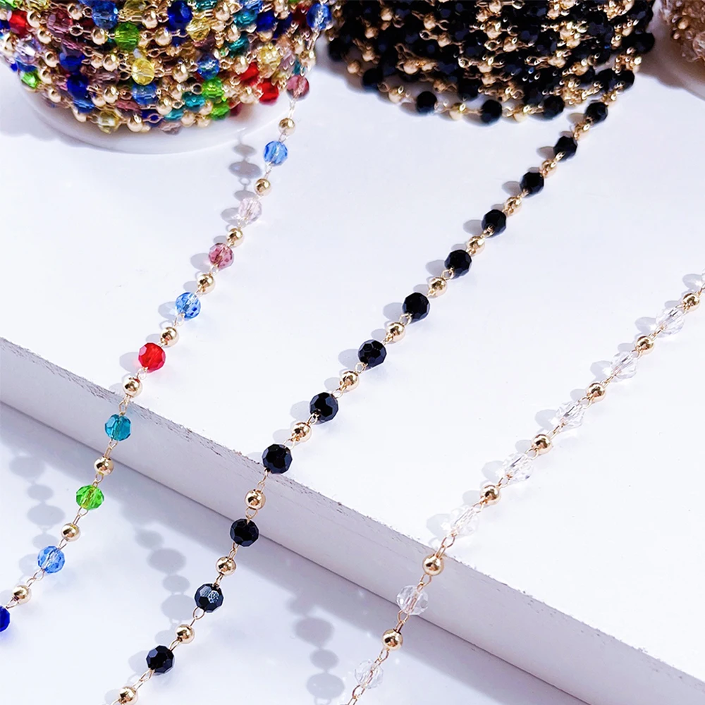 1meter 4mm Beaded Cable Link Clip Bead Chain Transparent Colorful Glass Beads for Jewelry Making Components Crafts Bracelet DIY
1meter 4mm Beaded Cable Link Clip Bead Chain Transparent Colorful Glass Beads for Jewelry Making Components Crafts Bracelet DIY