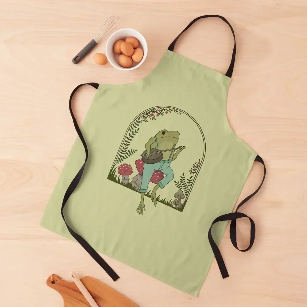 Cottagecore Aesthetic Frog Playing Banjo on Mushroom Cute Vintage - Goblincore Farmer Toad in Garden - Dark Academia Aesth Apron
Cottagecore Aesthetic Frog Playing Banjo on Mushroom Cute Vintage - Goblincore Farmer Toad in Garden - Dark Academia Aesth Apron