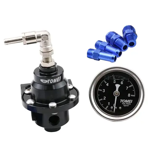 Original Logo Adjustable Racing Fuel Pressure Regulator With gauge and instructions