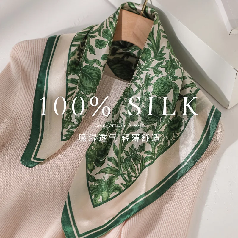 100% Silk Scarf Woman Hijab Hair Band Ribbon Bandanas Shawls Headscarf Designer Accesories Luxury Brands Foulards
100% Silk Scarf Woman Hijab Hair Band Ribbon Bandanas Shawls Headscarf Designer Accesories Luxury Brands Foulards