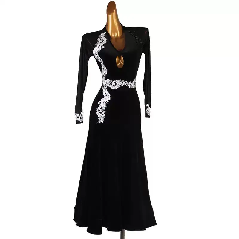 Black Modern Dance Dress Women Standard Stage Competition Costume Ballroom Long Clothes Practice Wear Evening Prom Waltz Jazz
Black Modern Dance Dress Women Standard Stage Competition Costume Ballroom Long Clothes Practice Wear Evening Prom Waltz Jazz