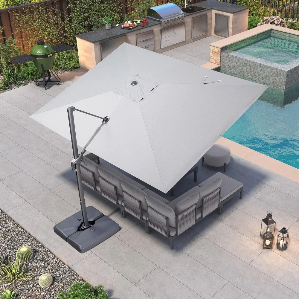 9' X 11.5' Rectangle Patio Umbrella Outdoor Large Aluminum Cantilever Umbrella with 3-Year Fade Resistance Recycled Fabric and
9' X 11.5' Rectangle Patio Umbrella Outdoor Large Aluminum Cantilever Umbrella with 3-Year Fade Resistance Recycled Fabric and