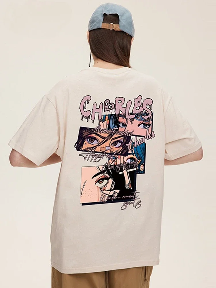 Charles Peach Heart, American Short-sleeved T-shirt Men's 2025 Summer Animation Printing Loose Casual Pure Cotton Without Gende
Charles Peach Heart, American Short-sleeved T-shirt Men's 2025 Summer Animation Printing Loose Casual Pure Cotton Without Gende