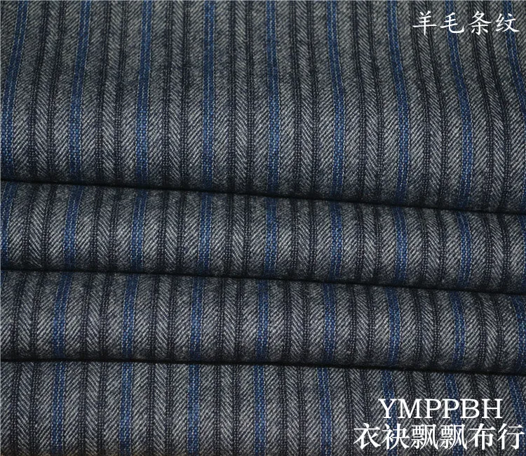 High Quality Fabrics for Men's Suits Autumn Gray Bottom Black Blue Stripes Wool Striped Fashion Fabric Suit Pants Skirt 
High Quality Fabrics for Men's Suits Autumn Gray Bottom Black Blue Stripes Wool Striped Fashion Fabric Suit Pants Skirt