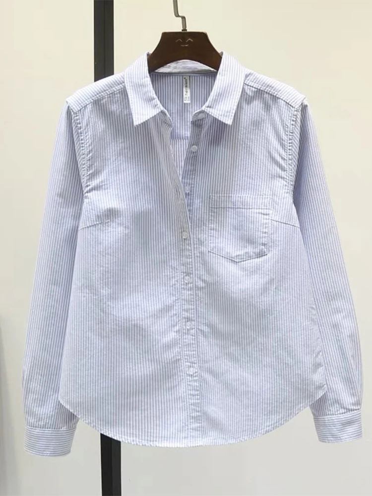 Long Sve Вертикальные полоски Свободный крой irt Женский весенне-осенний повседневный утягивающий универсальный топ с воротником для похудения
Long Sve Вертикальные полоски Свободный крой irt Женский весенне-осенний повседневный утягивающий универсальный топ с воротником для похудения