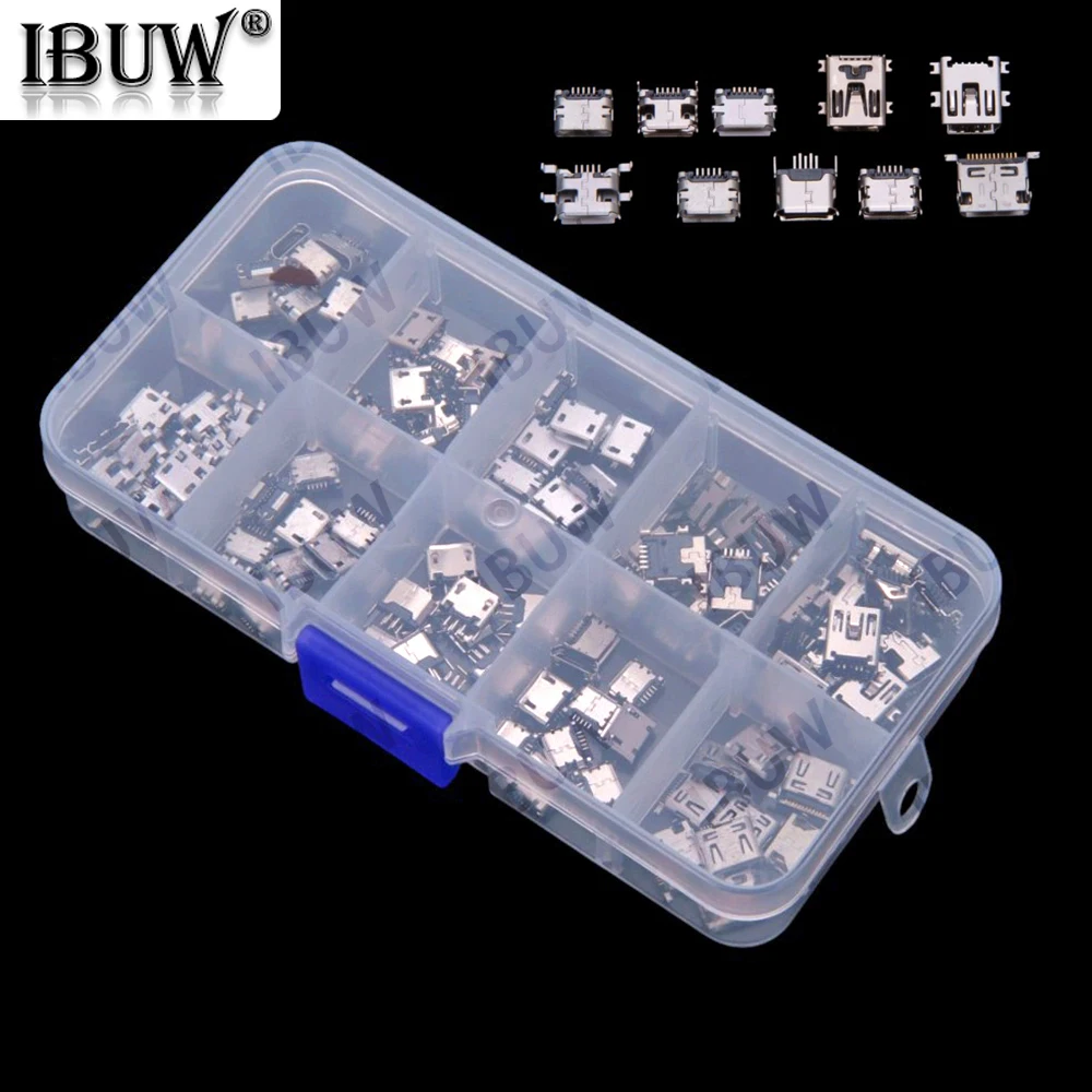 10Values 100PCS Micro USB Female Connector Multiple Sizes of Android Charging Charging Jacks MINI
10Values 100PCS Micro USB Female Connector Multiple Sizes of Android Charging Charging Jacks MINI