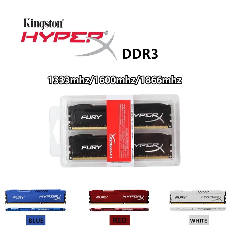 DDR3 Memoria RAN Kingston HyperX FURY PC Ram 4gb 8gb 16gb 1333MHZ 1600Mhz 1866Mhz 240Pin DIMM 1.5V PC Desktop Memory
DDR3 Memoria RAN Kingston HyperX FURY PC Ram 4gb 8gb 16gb 1333MHZ 1600Mhz 1866Mhz 240Pin DIMM 1.5V PC Desktop Memory