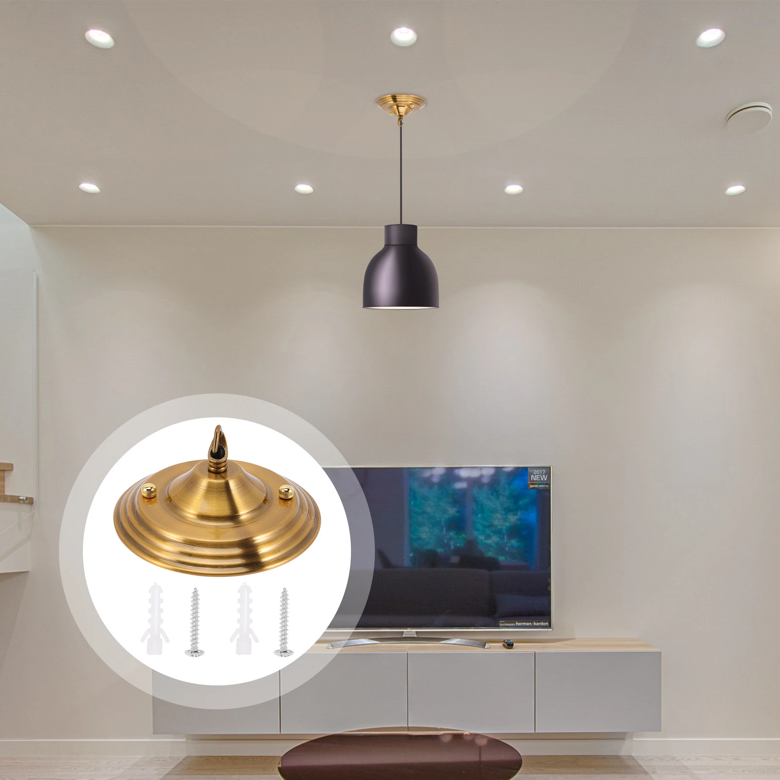 Sturdy Chandelier Ceiling Mounted Plate Pendant Lamp Base Lighting Fixture Mounting Bracket Kit Simple Elegant Design
Sturdy Chandelier Ceiling Mounted Plate Pendant Lamp Base Lighting Fixture Mounting Bracket Kit Simple Elegant Design