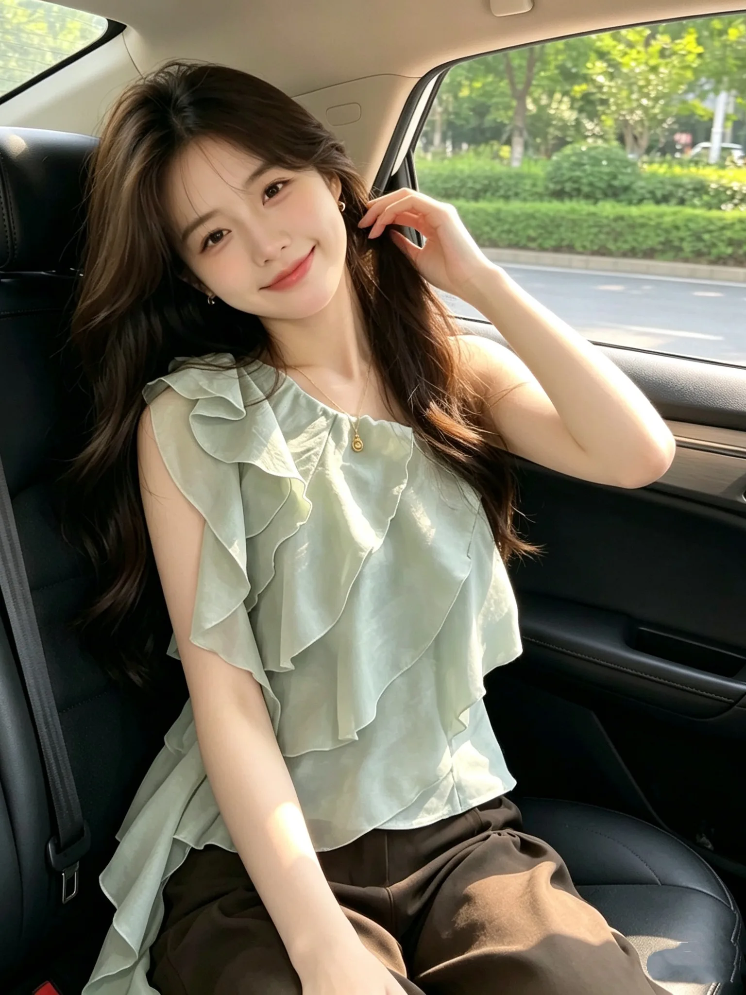 French Style Women's Summer New Design Sensation Off-Shoulder Vest Shirt with Flounce Sleeveless Breathable Polyester Top
French Style Women's Summer New Design Sensation Off-Shoulder Vest Shirt with Flounce Sleeveless Breathable Polyester Top