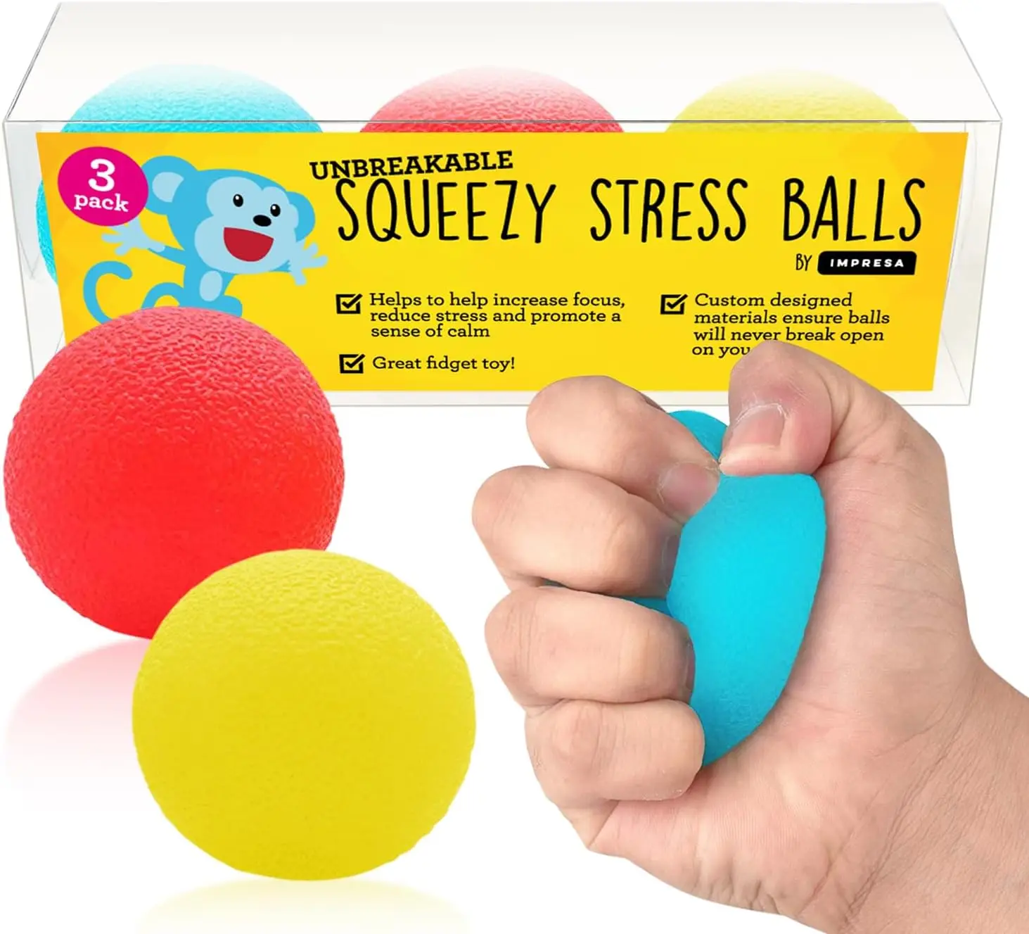 Squishy Stress Ball Set - Sensory Toys for Kids - Fidget Toys for Adults - Tear-Resistant Squeeze Balls for Stress Relief - Pack
Squishy Stress Ball Set - Sensory Toys for Kids - Fidget Toys for Adults - Tear-Resistant Squeeze Balls for Stress Relief - Pack
