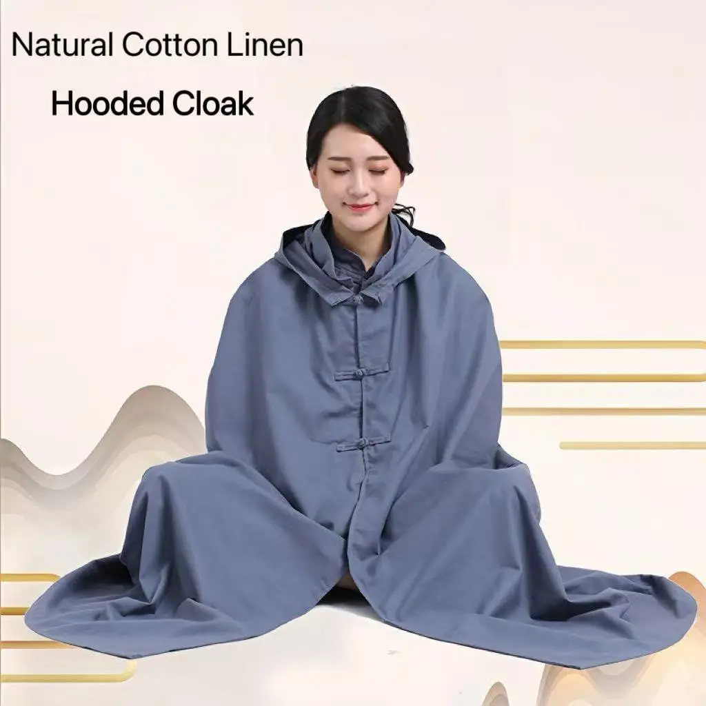 Taoist Robe Breathable Cotton Linen Hooded Cloak Men Women Traditional Chinese Long Robe Daily Meditation Yoja Pilgrimage Cape
Taoist Robe Breathable Cotton Linen Hooded Cloak Men Women Traditional Chinese Long Robe Daily Meditation Yoja Pilgrimage Cape