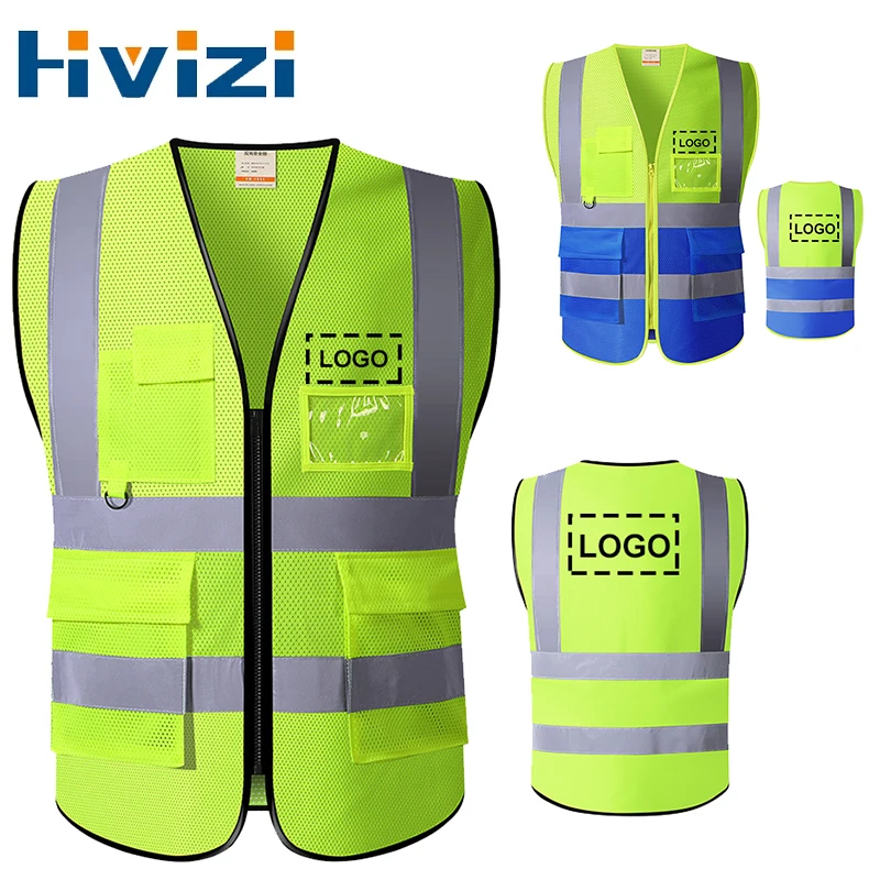 Safety Vest Custom Logo or Text High Visibility Vest Mesh Workwear Multi Pockets Work Tool Vests
Safety Vest Custom Logo or Text High Visibility Vest Mesh Workwear Multi Pockets Work Tool Vests