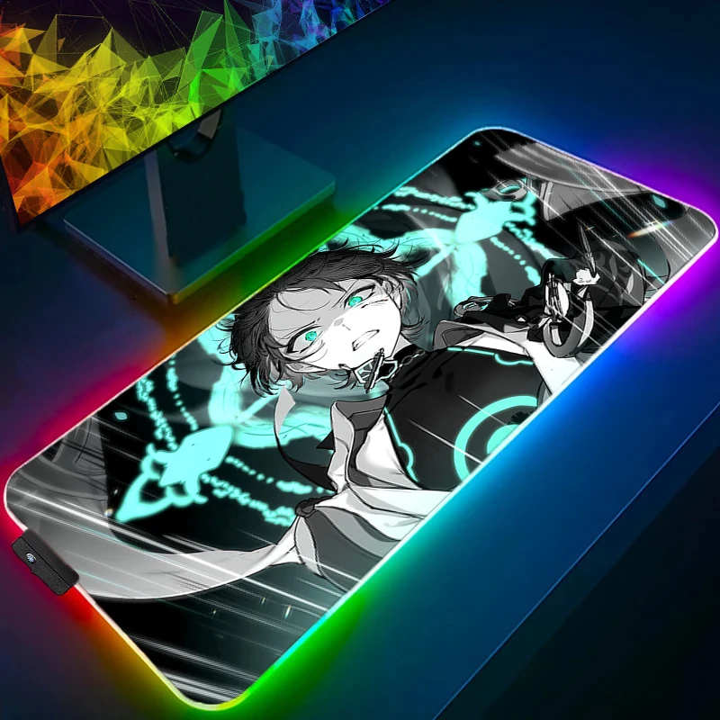 Mouse Pad Gamer Keyboard Pad LED Luminous Desktop Mouse Mat Genshin Impact Wanderer Tapis Souris Gaming RGB Notbook PC Mousepad
Mouse Pad Gamer Keyboard Pad LED Luminous Desktop Mouse Mat Genshin Impact Wanderer Tapis Souris Gaming RGB Notbook PC Mousepad