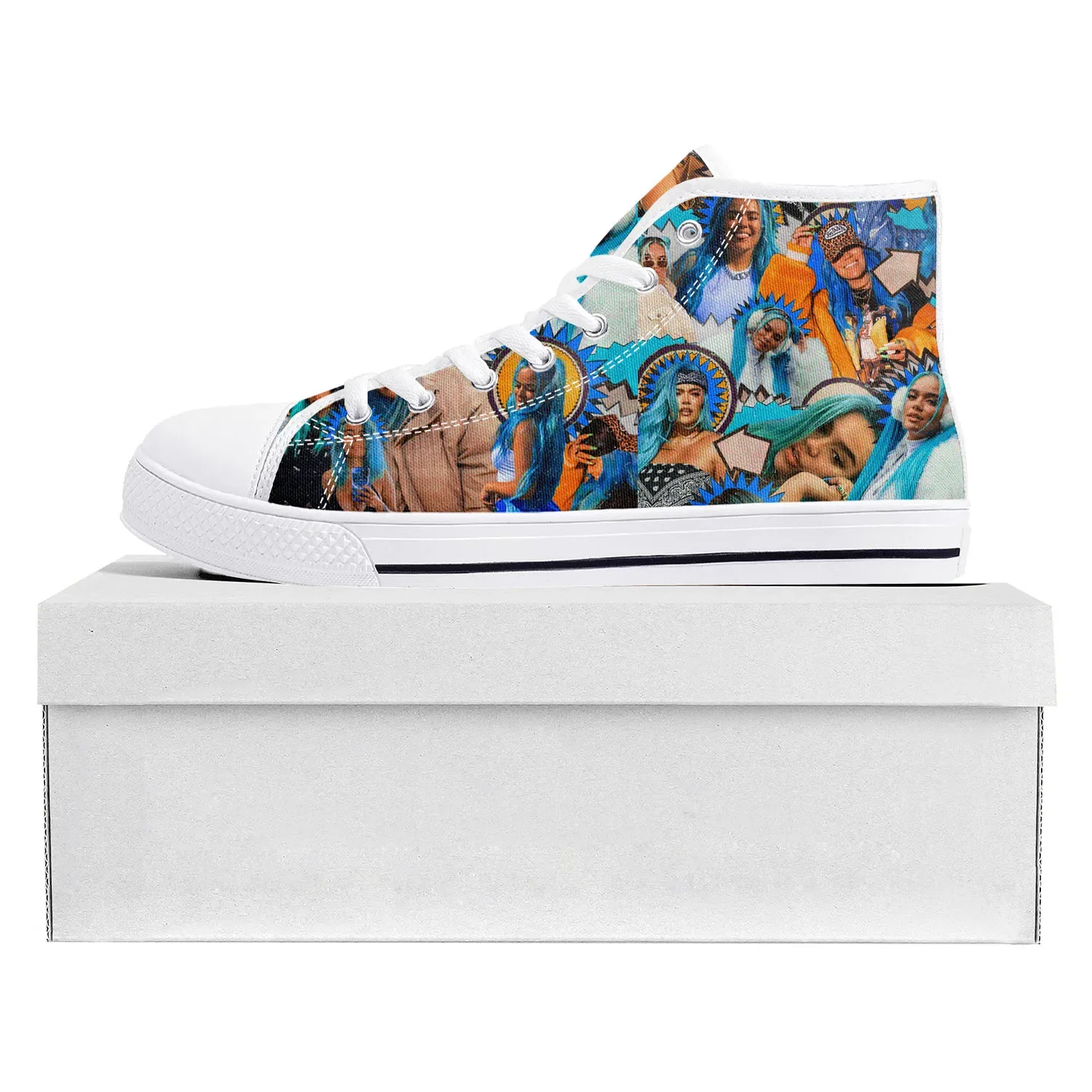 Karol G Singer Printed High Top High Quality Sneakers Mens Womens Teenager Canvas Sneaker Casual Couple Shoes Custom Shoe White
Karol G Singer Printed High Top High Quality Sneakers Mens Womens Teenager Canvas Sneaker Casual Couple Shoes Custom Shoe White