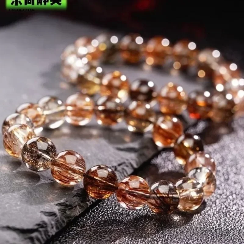 UMQ Black Gold Super Seven Pure Natural Bracelet Hair Crystal Mica Symbiotic Double Wheel Rutile Quartz Wealth for Men and Women
UMQ Black Gold Super Seven Pure Natural Bracelet Hair Crystal Mica Symbiotic Double Wheel Rutile Quartz Wealth for Men and Women
