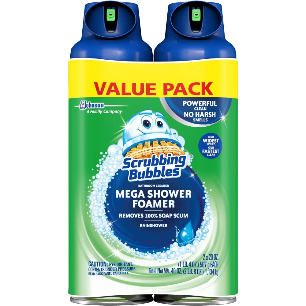 High Pressure Bathroom Shower Foamer Aerosol Spray Rainshower Scent Refreshing SPA Cleaner for Tiles Glass Doors 20oz Pack of 2
High Pressure Bathroom Shower Foamer Aerosol Spray Rainshower Scent Refreshing SPA Cleaner for Tiles Glass Doors 20oz Pack of 2