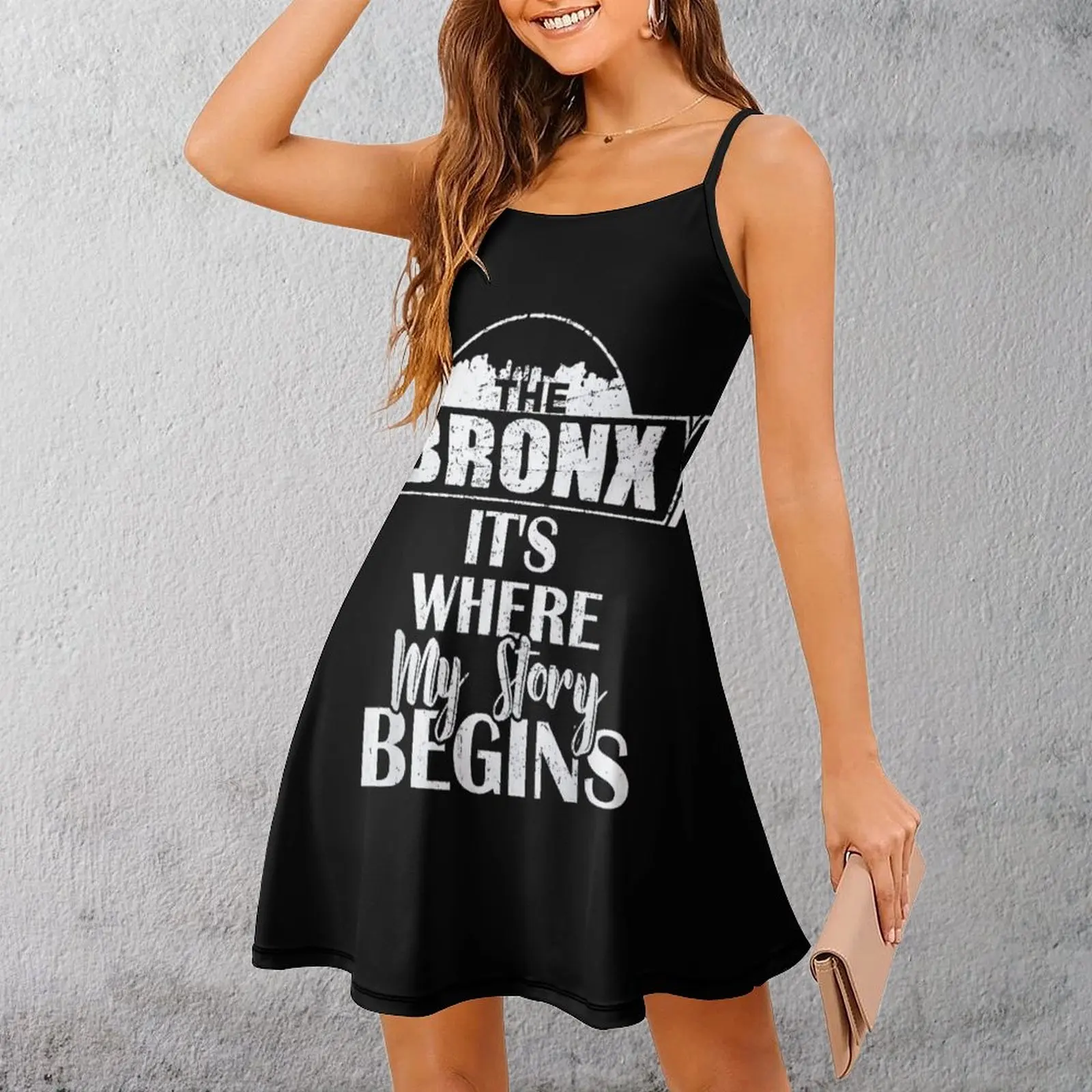 Bronx Story Begins Women's Sling Dress Novelty Sexy Woman's Dress Humor Graphic Cocktails Strappy Dress
Bronx Story Begins Women's Sling Dress Novelty Sexy Woman's Dress Humor Graphic Cocktails Strappy Dress