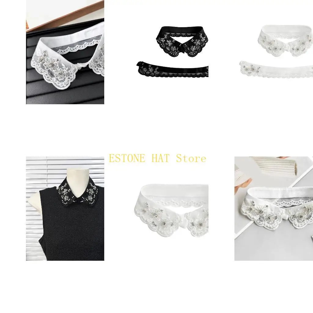 49MF Luxury Detachable Artificial Pearls Embroidered Collar Black Prom Wear Accessory
49MF Luxury Detachable Artificial Pearls Embroidered Collar Black Prom Wear Accessory