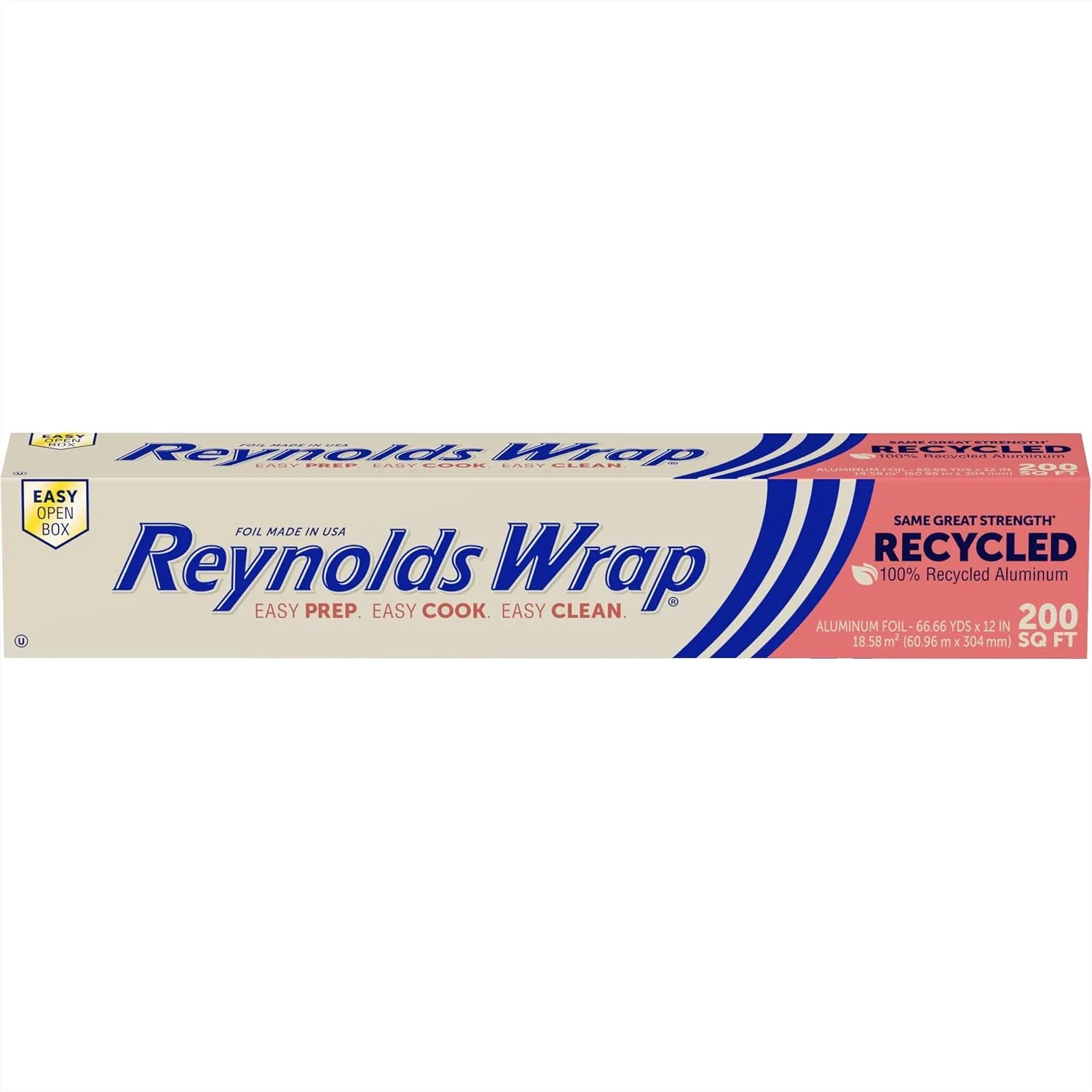 Recycled Aluminum Foil Roll with Easy Open and Close Tab, 200 Sq Ft for Cooking and Storing
Recycled Aluminum Foil Roll with Easy Open and Close Tab, 200 Sq Ft for Cooking and Storing