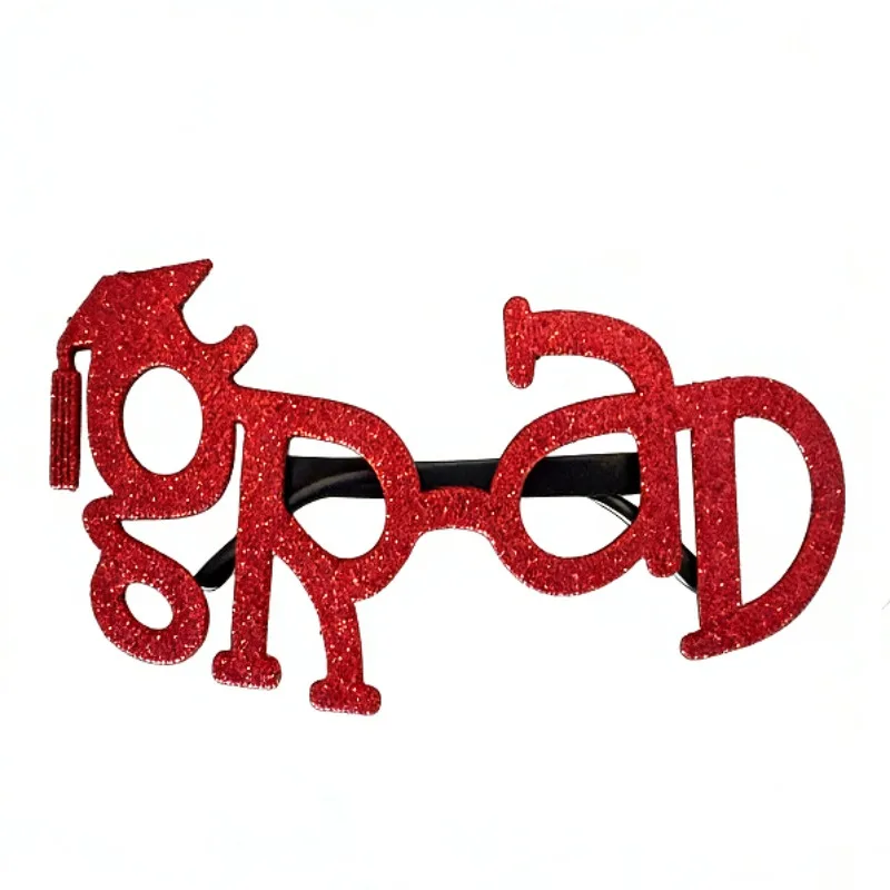 Graduation Party Glasses, Red Glitter GRAD Design Eyeglasses, Fun Graduation Accessories for Graduation Ceremonies & Celebration
Graduation Party Glasses, Red Glitter GRAD Design Eyeglasses, Fun Graduation Accessories for Graduation Ceremonies & Celebration