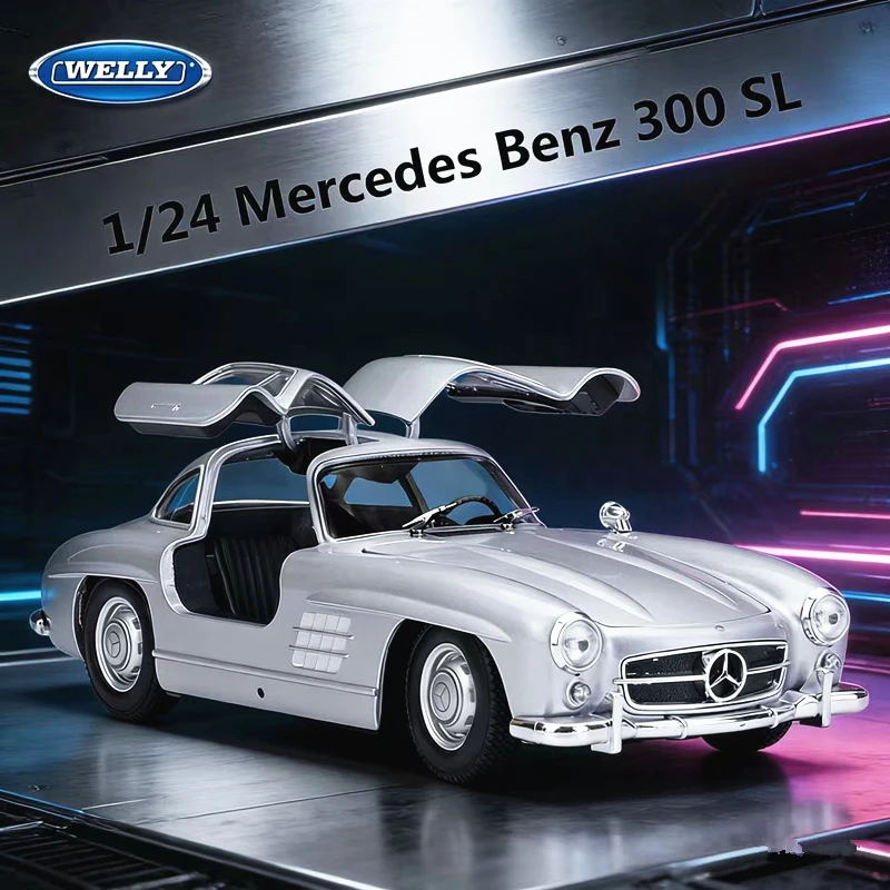 New Welly 1:24 Mercedes Benz 300SL Alloy Sport Car Model Diecast Metal Classic Retro Car Vehicle Model High Simulation Kid Gift
New Welly 1:24 Mercedes Benz 300SL Alloy Sport Car Model Diecast Metal Classic Retro Car Vehicle Model High Simulation Kid Gift