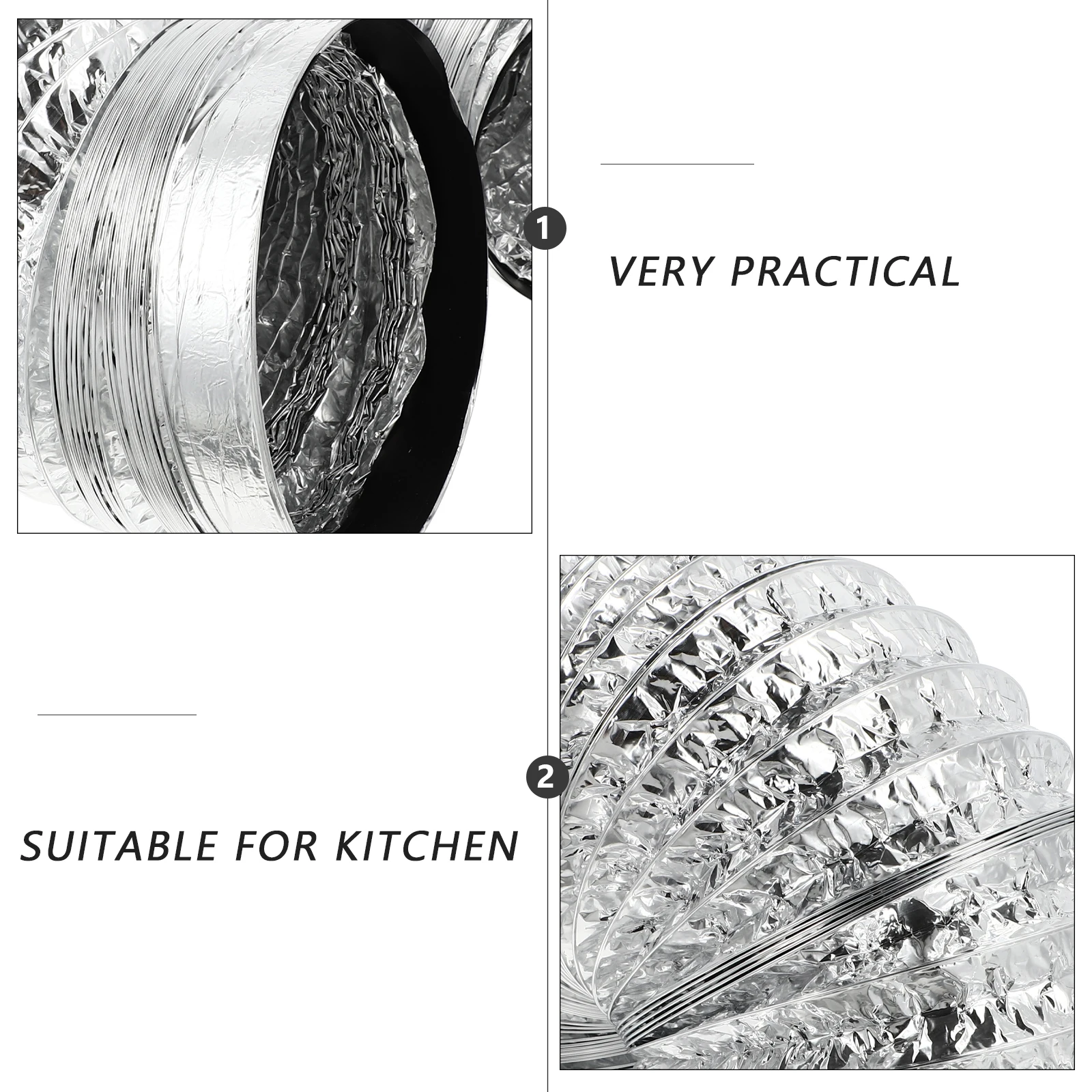 Aluminum Foil Tube Flexible Duct Dryer Vent Hose Exhaust Pipe Kitchen Range Hood Silver
Aluminum Foil Tube Flexible Duct Dryer Vent Hose Exhaust Pipe Kitchen Range Hood Silver