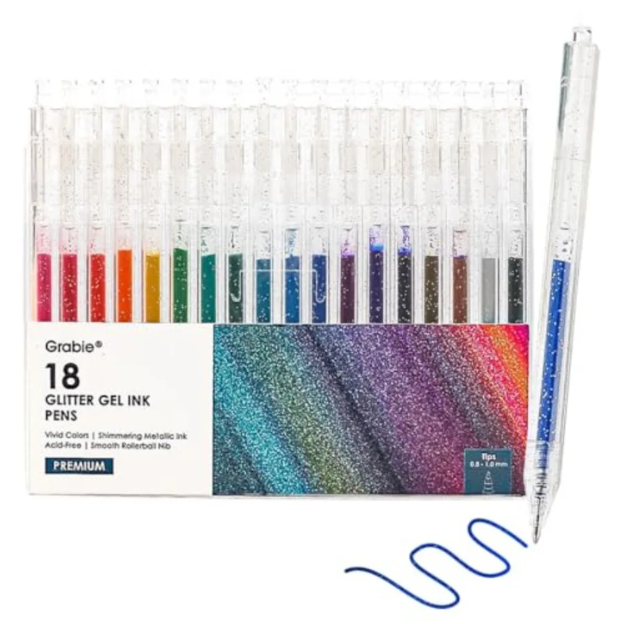 Glitter Gel Pens, Glitter Gel Pens Set, Retractable Sparkle Gel Ink Pens for Coloring Books, Journaling, Drawing, Scrapbooking
Glitter Gel Pens, Glitter Gel Pens Set, Retractable Sparkle Gel Ink Pens for Coloring Books, Journaling, Drawing, Scrapbooking